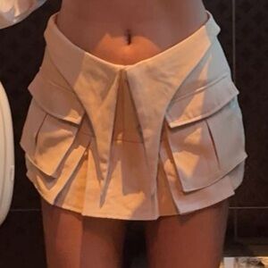 SHEIN Cream Mini Skirt